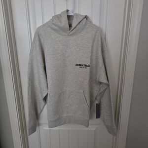 Essentials Light Gray Men's Hoodie